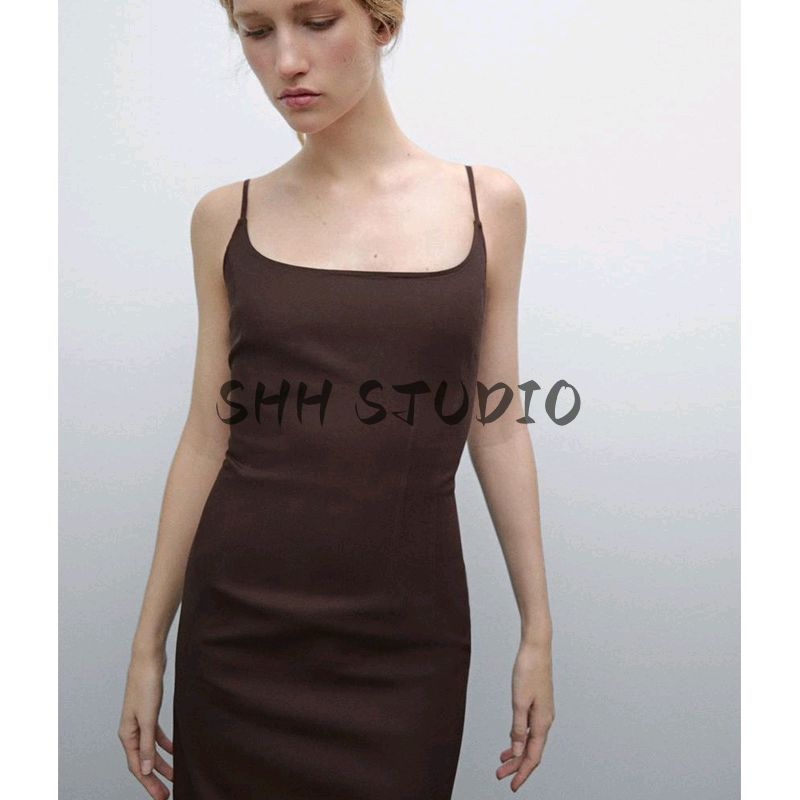 Spring New Women's Clothing American Style Casual Silm Comfortable Cotton Camisole Long Dress 6652583