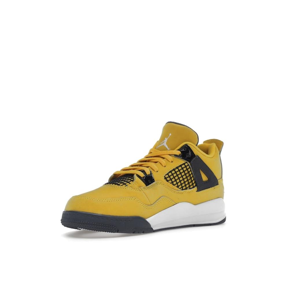 Air Jordan 4 Retro PS Lightning 2021 Kids Sneakers Yellow Tour-Yellow Multi-Color BQ7669-700