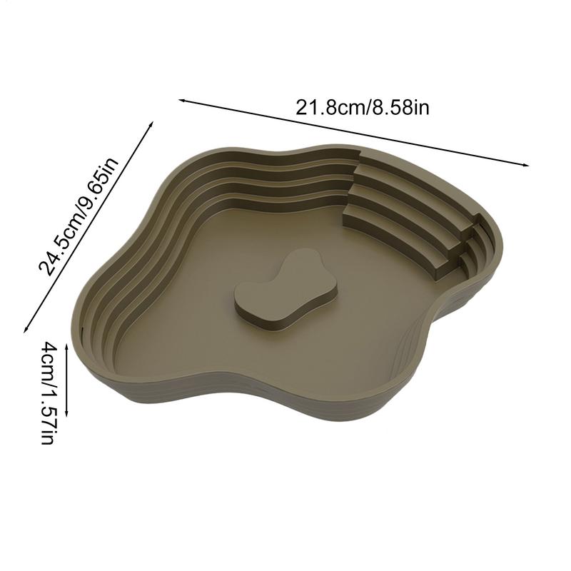 Reptile Dish Turtle Feeding Plate Reptile Habitat Accessories Enclosure With Ramp For Salamander Bearded Dragon Lizard Frog