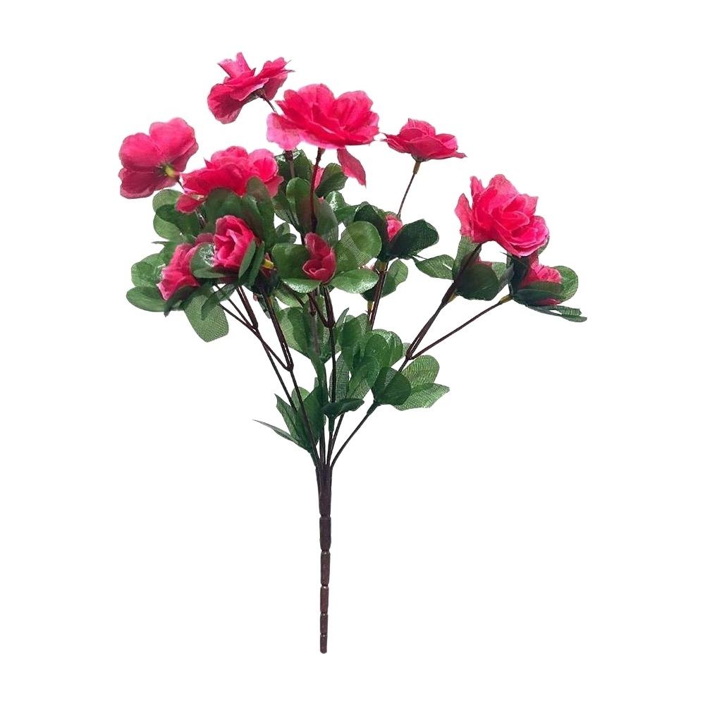 Fake Flowers Artificial Azalea Flowers Branches Real Touch Simulation Plant Simulation Azalea Floral Floral Craft Art Handmade