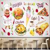 Burgers Wallpaper Restaurant Pizza Wall Mural Western Fast Food Snack Bar Hamburger Pizza Wall Paper