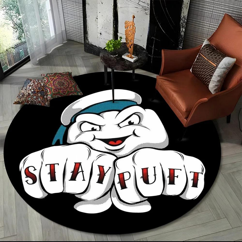 26 Style New G-Ghostbusters Horror Movie Cartoon Round Carpet Rug for Bedroom Living Room Sofa Decoration,pet Decor Floor Mat