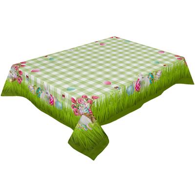 Easter Spring Rabbit Plaid Tablecloth Holiday Decor Waterproof Rectangular Tablecloths Wedding Decor Table Cover