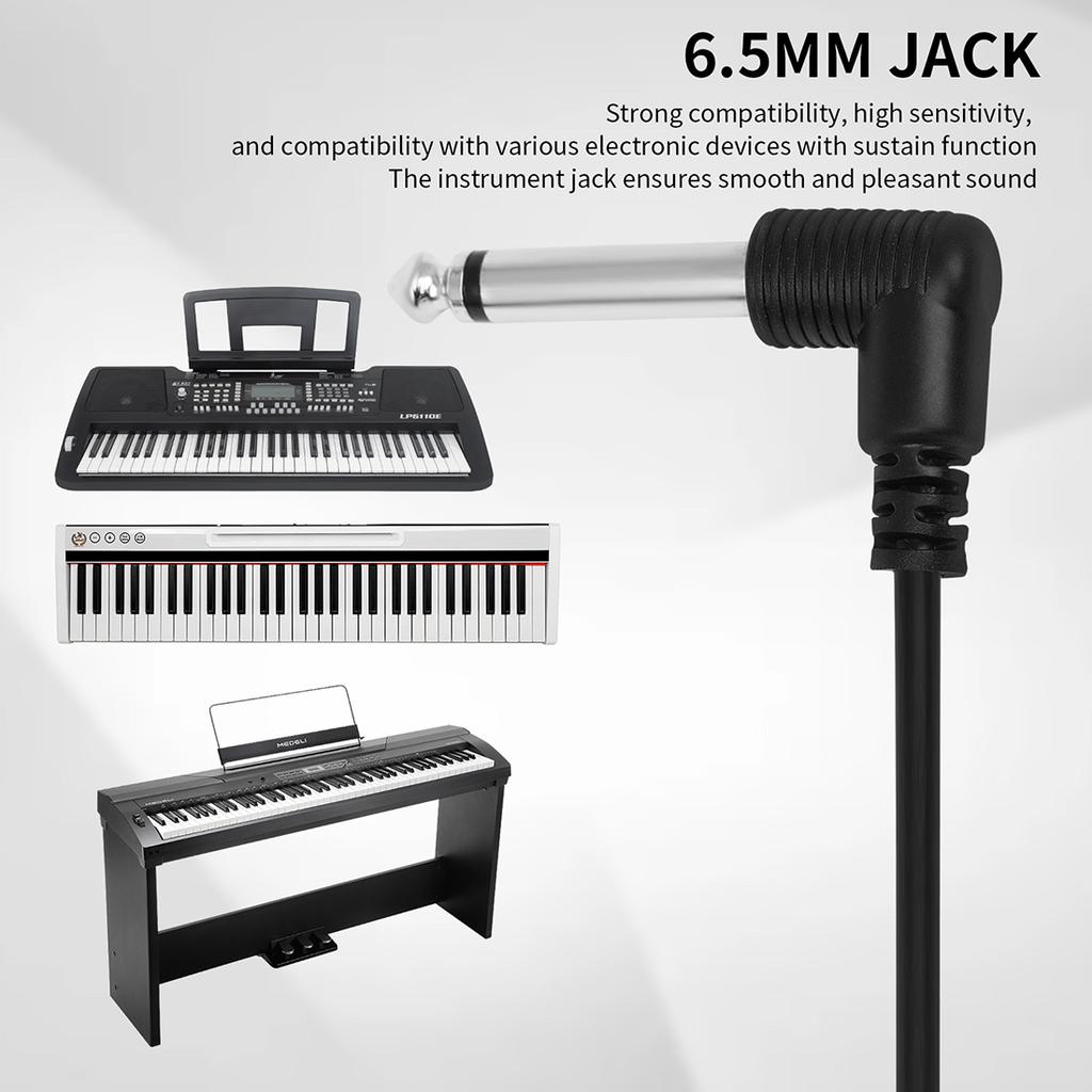 Sustain Pedal with Polarity Switch for MIDI Keyboard Synth Digital Pianos for Electric Piano/Keyboard Drum Instrument Accessory