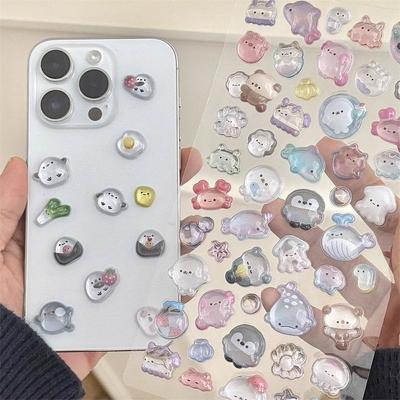 Pegatinas En Relieve Tridimensional 3d De Animales Coreanos Ins De Alto Valor Facial Pegatinas Creativas Para NiñOs Animales Enc