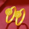 round fortune gold ring