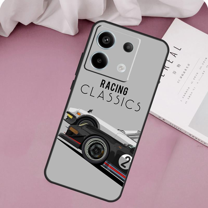 Racing Stripes racer Car Case For Xiaomi Redmi Note 12 11 9 10 13 Pro Plus 12S 11S 10S 9S Redmi 13C 9C 10C 12C Cover