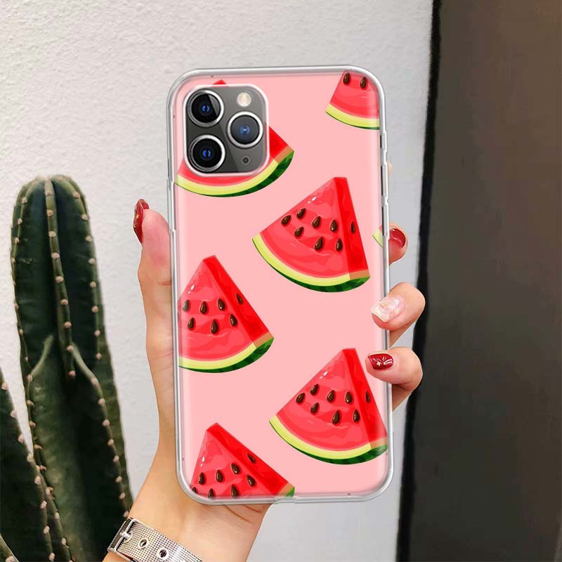 Watermelon Summer Fruit For iPhone 17 Air 16 15 14 Plus 13 Mini 12 11 Pro Max Phone Case 16E 7 Print 8 SE Fundas Cover Soft Coqu