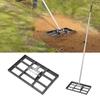 10x17in Lawn Leveling Rake 78 In Adjustable Handle for Yard Golf Court