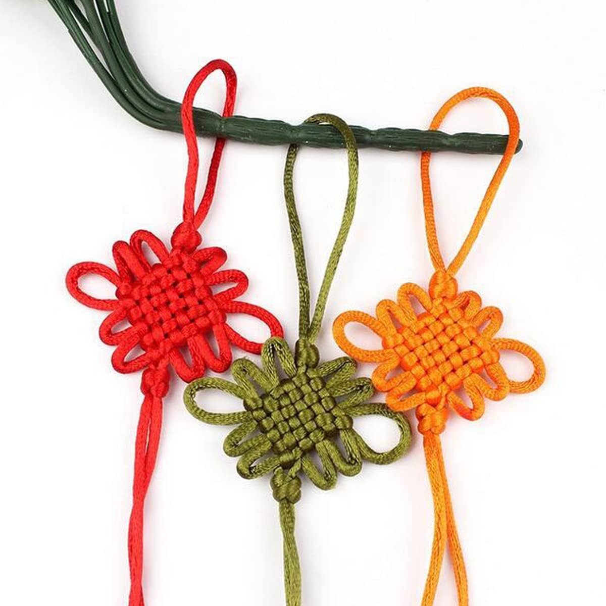 

100 Pcs Chinese Knot Lucky Pendant for Chinese New Year Home Decoration to Bring You Auspicious Wealth Health and Happiness