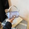 Red Female Cute Fashion Versatile High-end Bag Niche Design Plaid Handbag Student Messenger Bag