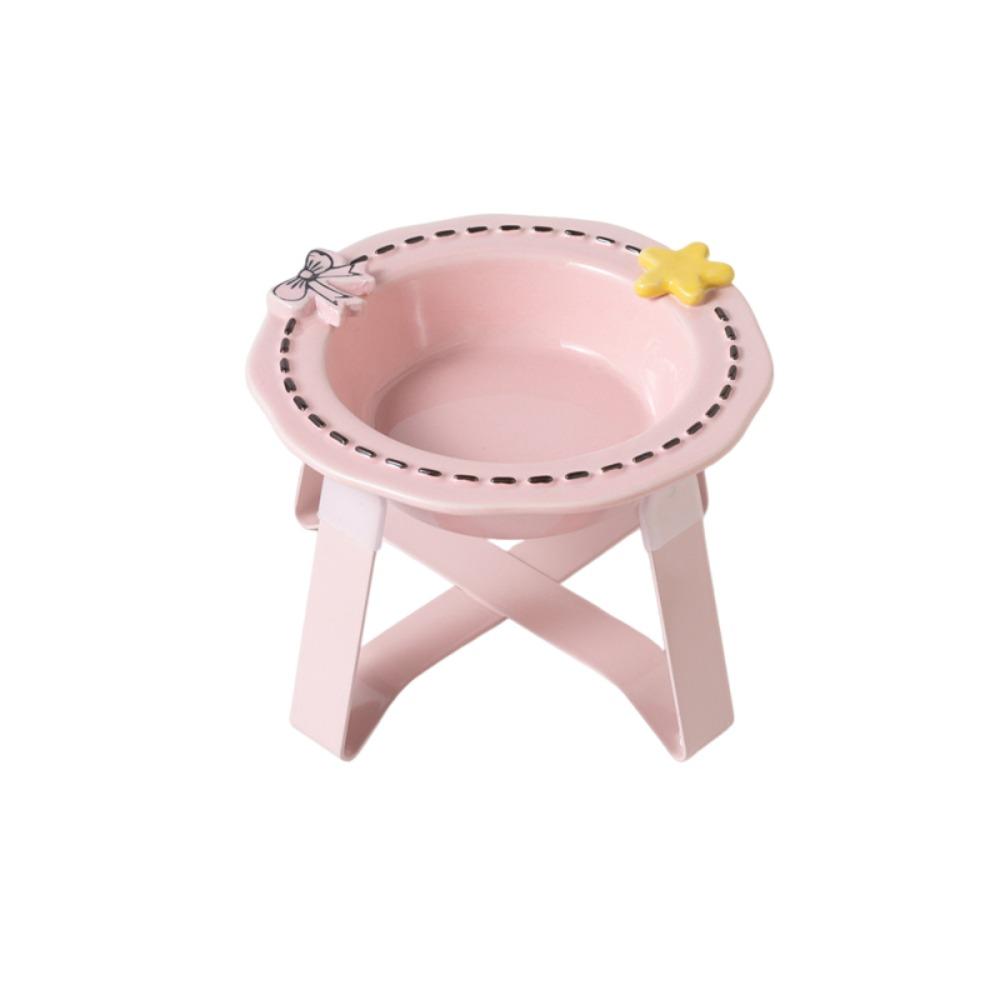 Anti Slip Cat Food Water Bowl Anti Vomiting Elevated Pet Feeder Bowl Ceramic Cat Bowl Pet Supplies
