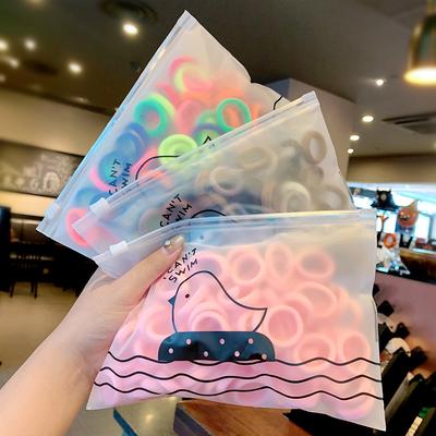 Elastic Hair Bands Headband Small High Quality Hair Accessories Nylon 50/100pcs/Set Popular Children Ponytail Holder Kids Girls Colorful  Beads