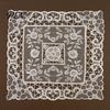 French Style Kitchen Table Accessories Retro Lace Placemat, White Floral Doilies, Embroidered Mat, Washable Pads for Small Tables Sheer Mesh Doily Tea