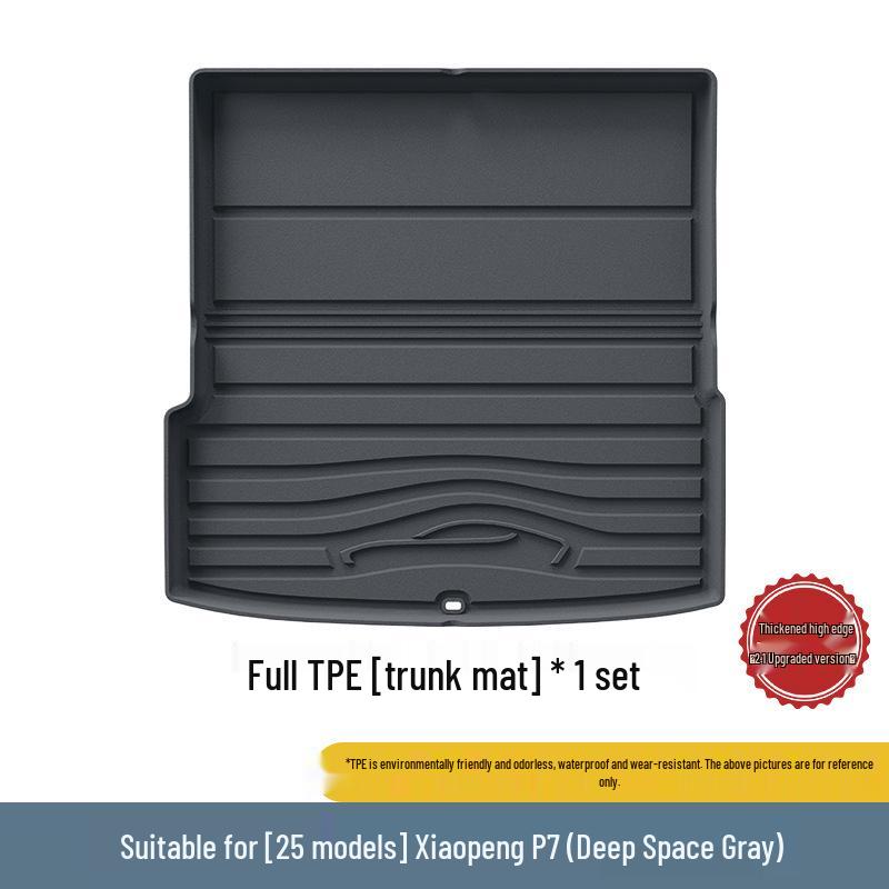 Compatible Trunk and Seat Backrest Mats for 2023-2025 Xiaopeng P7/P7i/P7+ Models - Full TPE Tailbox Protection