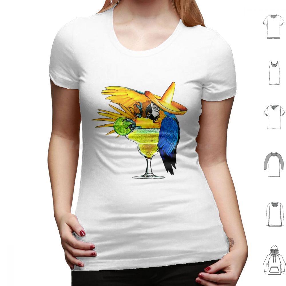 Parrot Drinking Tequila T Shirt Big Size 100 Cotton Jimmy Buffett Beach Parrothead Margaritaville Buffett Parrot Surfing