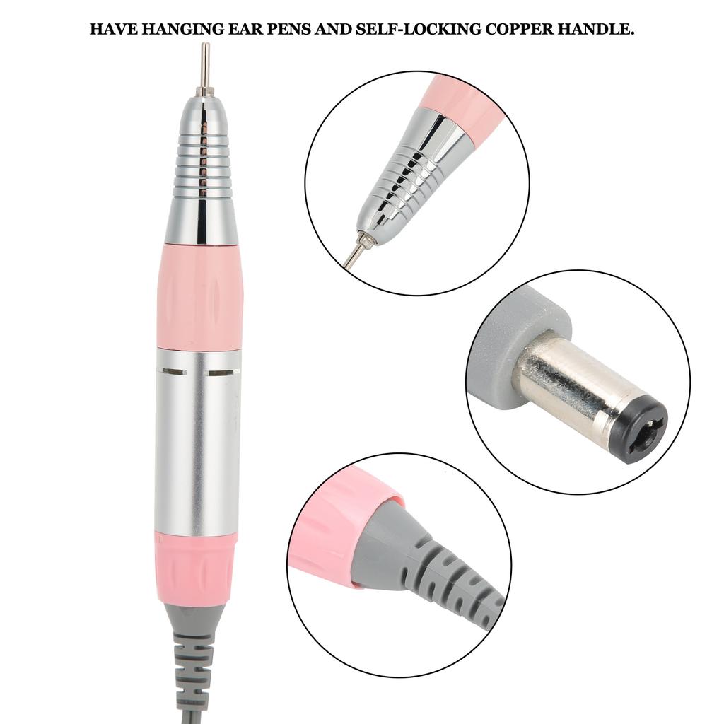 Electric Nail Drill Handle Metal Grinding Polishing Pen Handle Nail Art Accessory