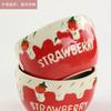 Ceramic tableware salad bowl cute strawberry yogurt bowl dessert fruit bowl Christmas cake bowl home ceramic bowl