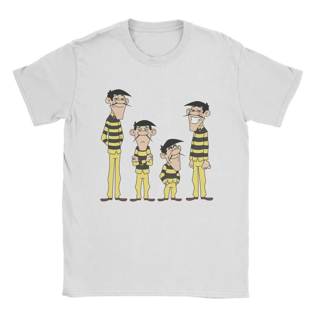 The Daltons Lucky Luke Men T Shirt Novelty Tees Short Sleeve Round Neck T-Shirts 100% Cotton New Arrival Clothing