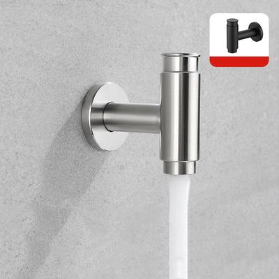 Nickel/Black 304 Stainless Steel Bathroom Quick Tap Wall Mounted Single Cold Faucet Press Type Outdoor Balcony Mop Pool Faucet