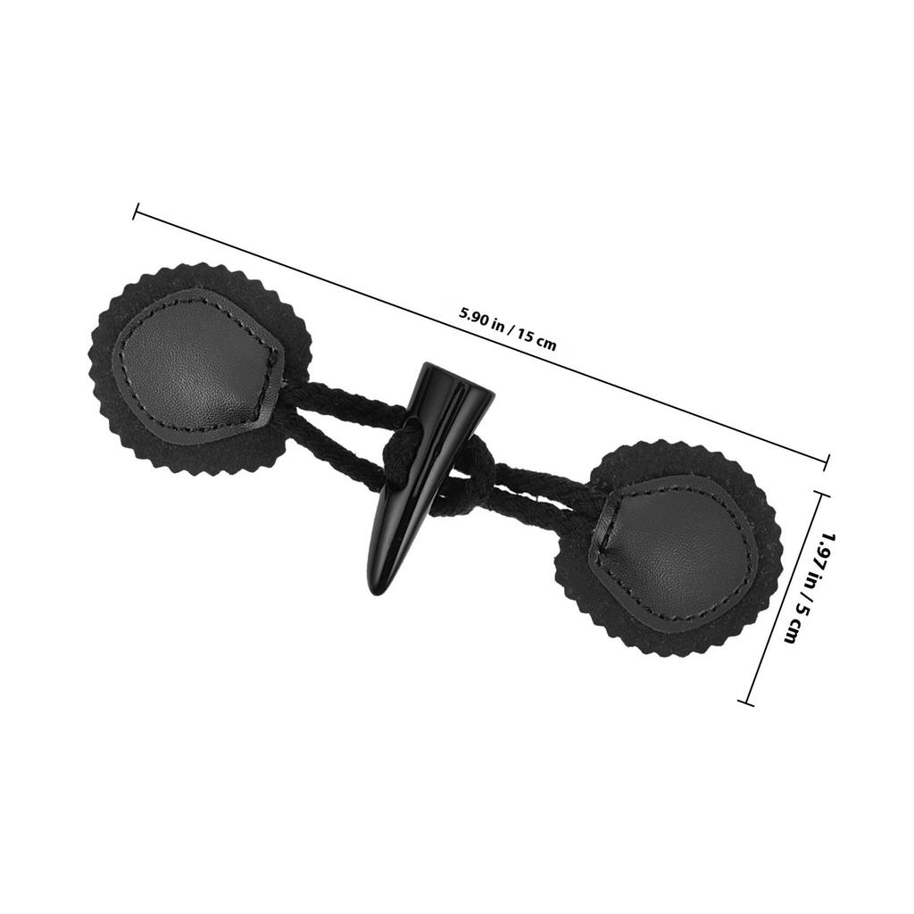 4Pairs Coat Toggle Buttons Retro Clothing Horn Fasteners Decorative Replacement Sewing Buttons for Coats