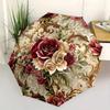 Rose Flower Design Automatic Folding Umbrella  Lightweight and Foldable