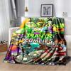 Coperta in Flanella Stampa P-Plants Vs Z-Zombi Morbida Calda Plaid Leggera Accogliente Coperta per Camera da Letto Divano Viaggio Casa Decorazione Festiva Regalo