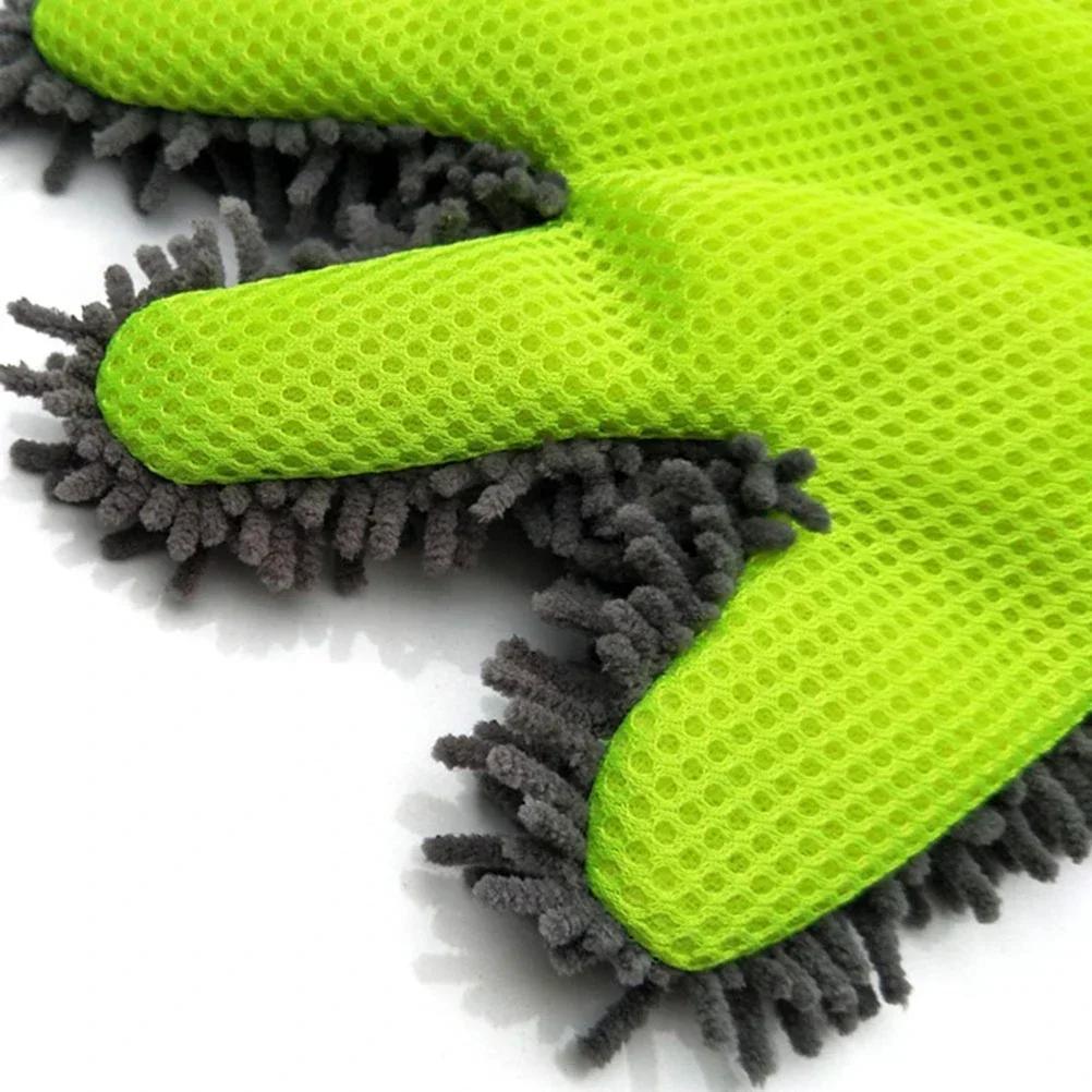 New 5-Finger Soft Car Washing Gloves Cleaning Brush Cleaning Tools for Car and Motorbike Washing Drying Towels Car Styling