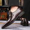 Fashion Pointed Toe Shiny Leather Formal Shoes Men'sWedding Party Work Loafers Lightweight Business Casual Shoes for Men New Dress Shoes