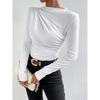 HNXC Women's Fashion Long Sleeves Half-high Neck Autumn Winter Casual Blouses & Shirts Classic Exquisite