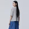 Benetong Printed Striped Short Sleeve T-Shirt_Bats99631Ny