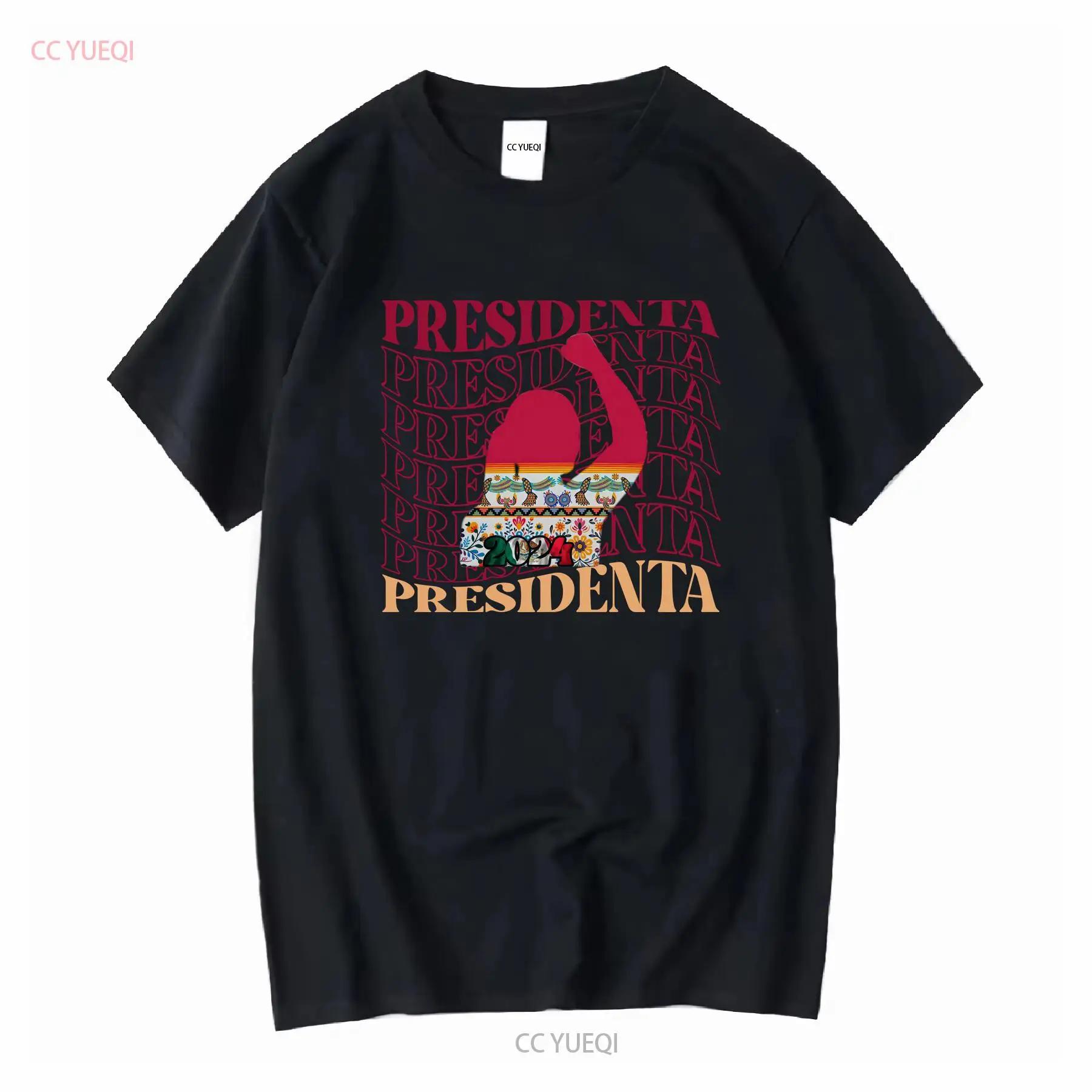 Claudia Sheinbaum T Shirt Mexican Shirts AMLOVER President of Mexico 2024 Woman Long or Short Sleeves Vintage Washed Versatile S разноцветный