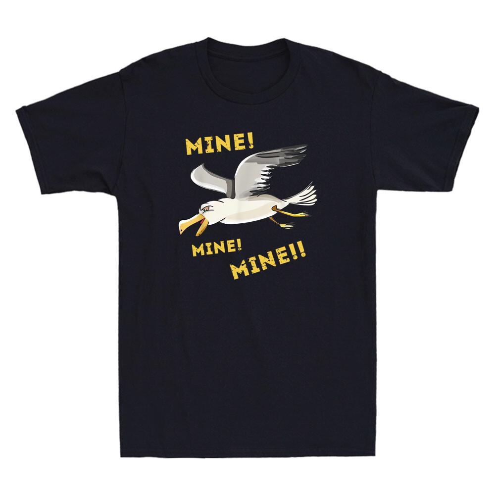 Seagull Relationship Mine Mine Mine Funny Seabird Graphic Vintage Men T-shirt XXXXL