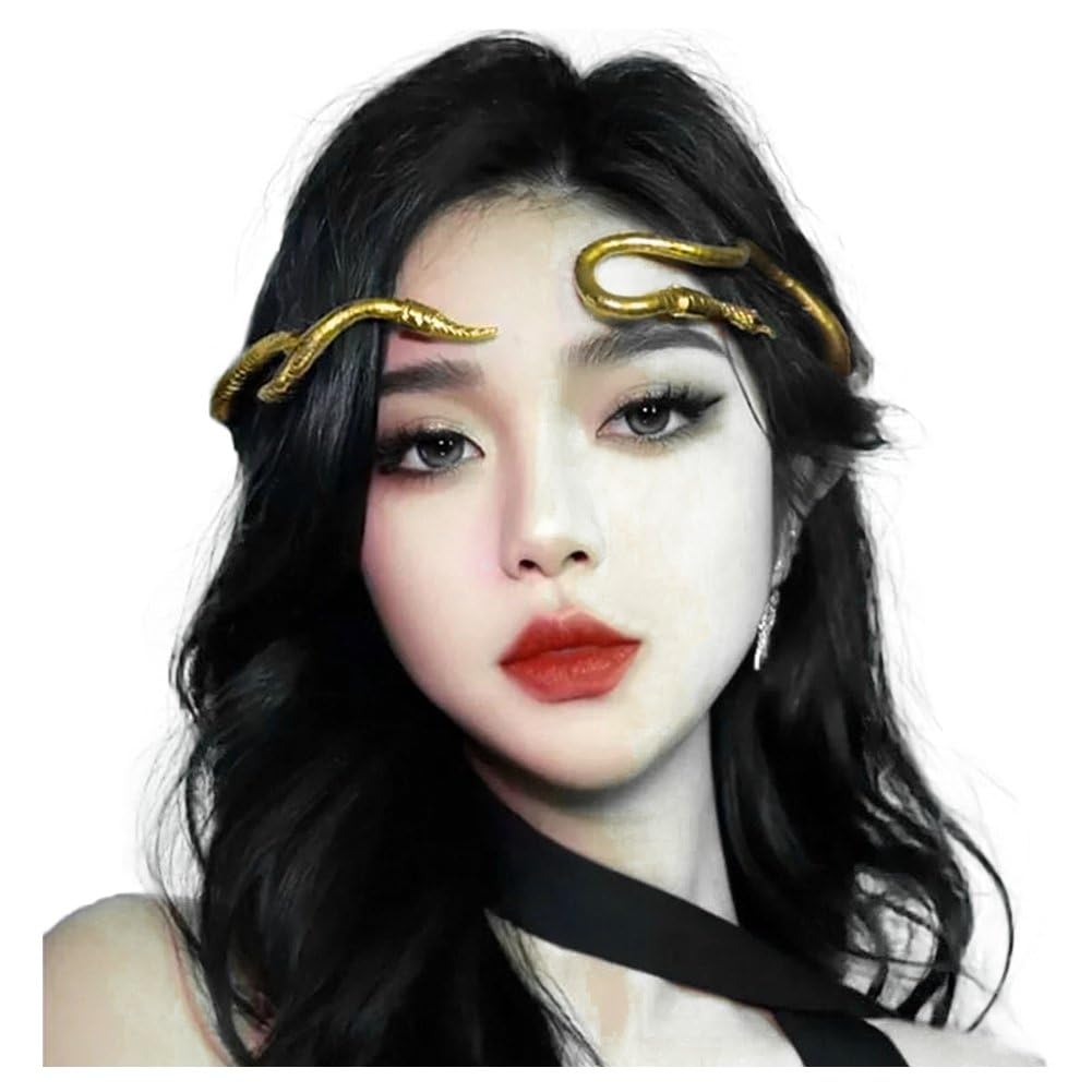 Bendable Snake Scorpion Headpiece for Women Adjustable Punk Snake Choker - Flexible Multi-Purpose Medusa Necklace Hollween Jewelry