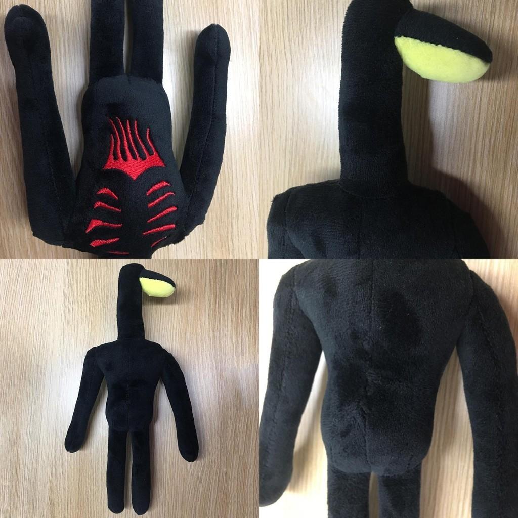 Gruselige Siren Head Schwarze Straßenlaterne Plüschpuppe für Kinder und Erwachsene 30cm