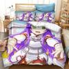 Anime SAO Yuuki Asuna Bettwäsche-Set Gedruckt Einzelne Bettdecke Steppdecke Bettbezug Kissenbezug 3-teilige Sets Kinder Erwachsenengröße
