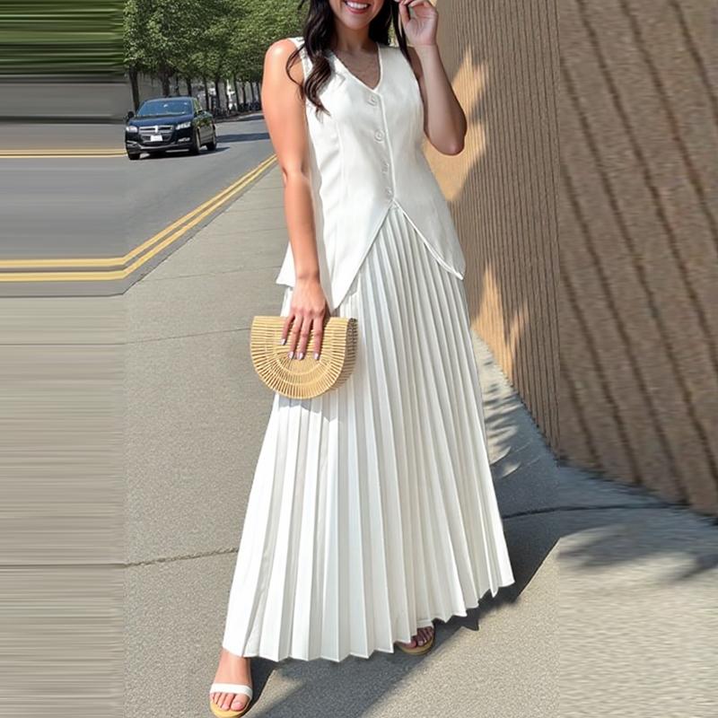 

ZANZEA Женские топы и юбки без рукавов Летние комплекты из двух частей 5XL