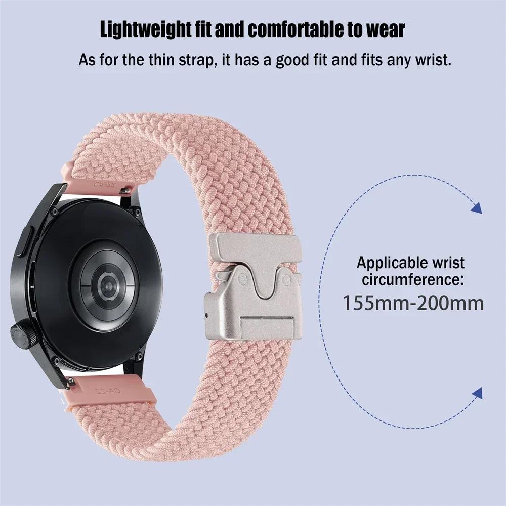 Braided Nylon 20mm 22mm Strap For Fossil Gen 6 44mm Gen6 Gen 5 5e/Gen5 LTE 45mm Band For Fossil Gen 6 4 Elastic Bands Bracelet