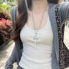 SUMENG New Silver Color Large Cross Jesus Pendant Choker Necklace for Women Y2K Punk Vintage Chain 2025 Boho Jewelry Accessory