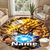 Custom Name Personalized Anime Print Round Rug, Versatile Home Decor Carpet, for Playroom, Apartment, Balcony, Entryway, Hallway Gift
