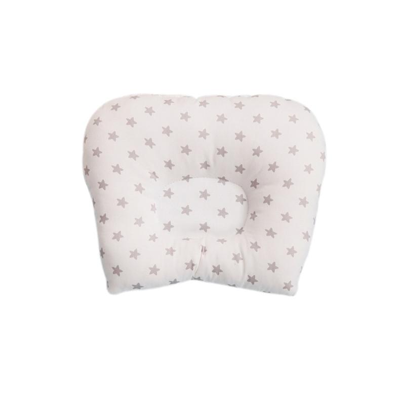 Baumwoll-Baby-Kopfform-Stillkissen, Schutz vor flachem Kopf, atmungsaktive Cartoon-Kissen für Kleinkinder