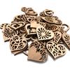 50PCS Love Heart Wood Pendant Wedding Wooden Ornament Birthday Party Decoration Valentine's Gifts Home Decor Crafts
