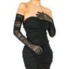 70cm Extra Long Sexy Women Transparent Elasticity Mesh Tulle Solid Gloves Opera Halloween Costume Cosplay Party Dance Gloves