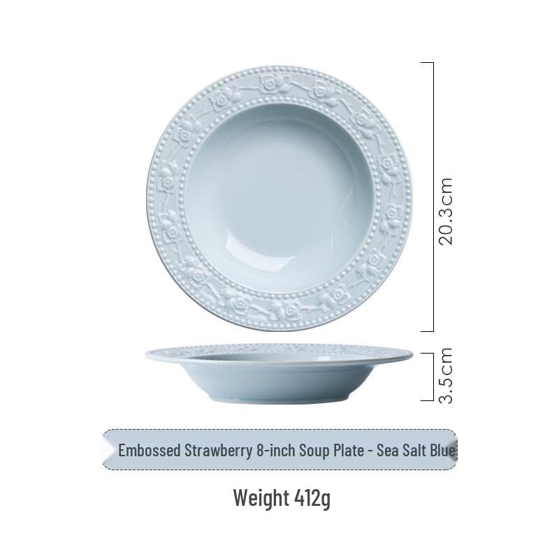 French Embossed Ceramic Dinnerware