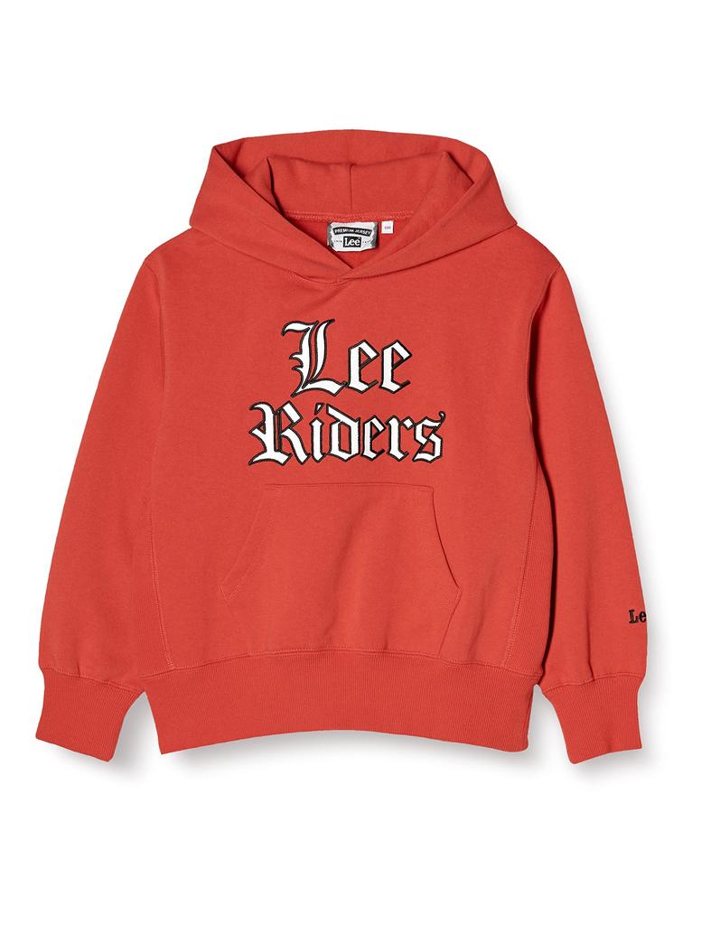 Lee Sweatshirt Logo Print Size 110 [Official] Hoodie, Kids, Red,