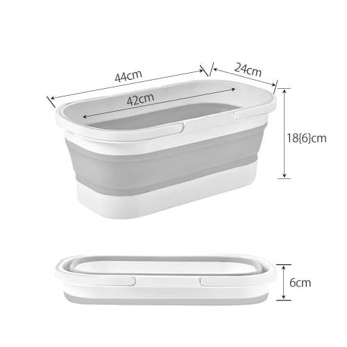 RULAYMAN Folding Mop Bucket, Washtub, 12/15L Large Capacity with Wheels and Handle, Ideal for Household Cleaning, Laundry, Outdoor Activities, and Car