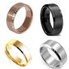 Men's Women's 8mm Wide Band 18K Gold Plated Titanium Steel Ring Jewelry US 5-14