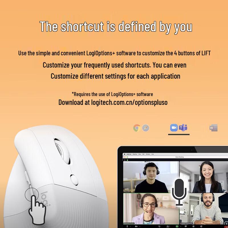 Logitech Lift Vertical Ergonomic Wireless Mouse