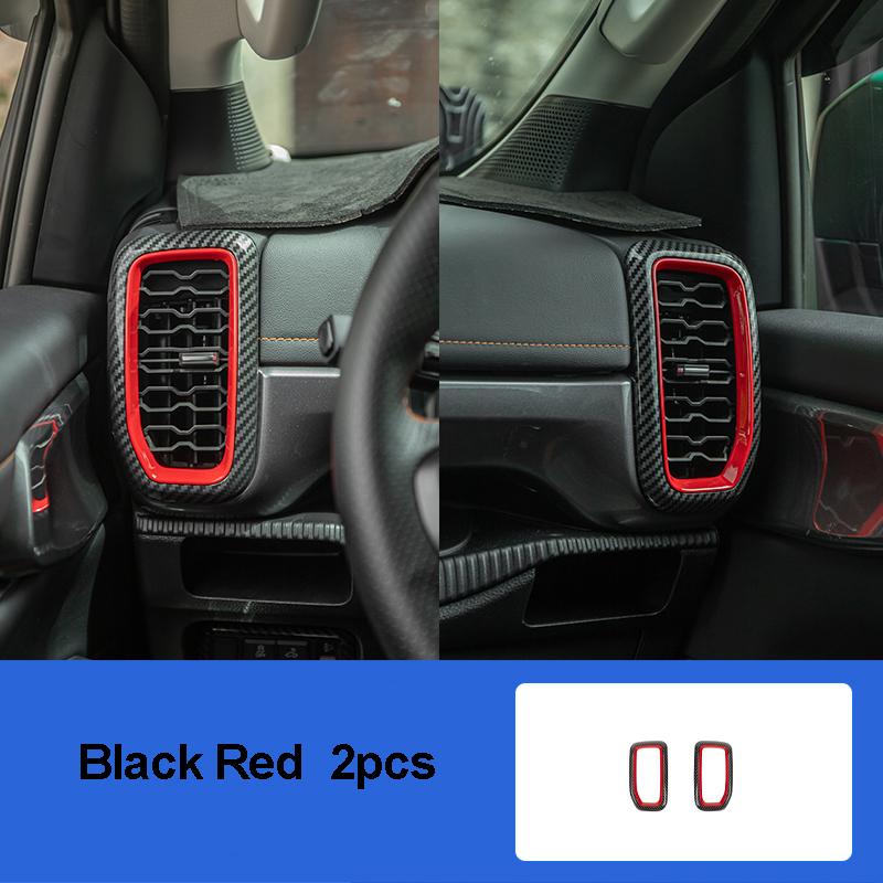 Dekorativní kryt rámečku předního výdechu vzduchu pro Ford Ranger 2025 Auto Interiérové dekorační doplňky ABS materiál 2ks