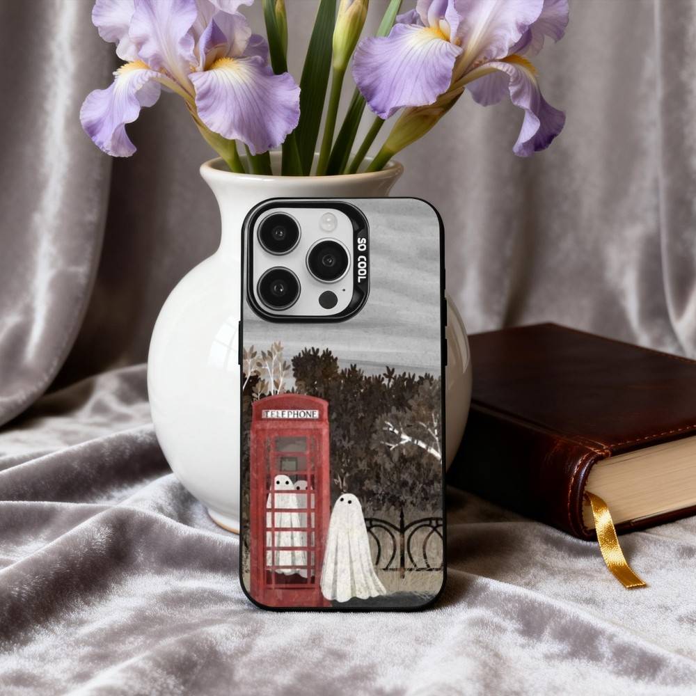 L-Little G-Ghost A-Art Phone Case For iPhone17,16,15,14,13,12,11 Plus,Pro Max Black Candy Silver Phone Case